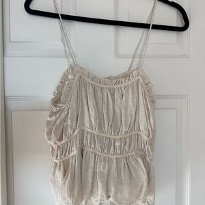 Zara Cream Ruffled Camisole